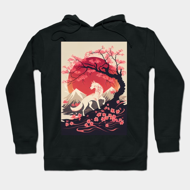 Pastel Kitsune: Cherry Blossom Dreams 4 Hoodie by Focused Instability